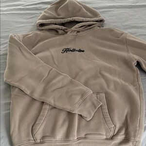 Hollister Men's Beige Hoodie